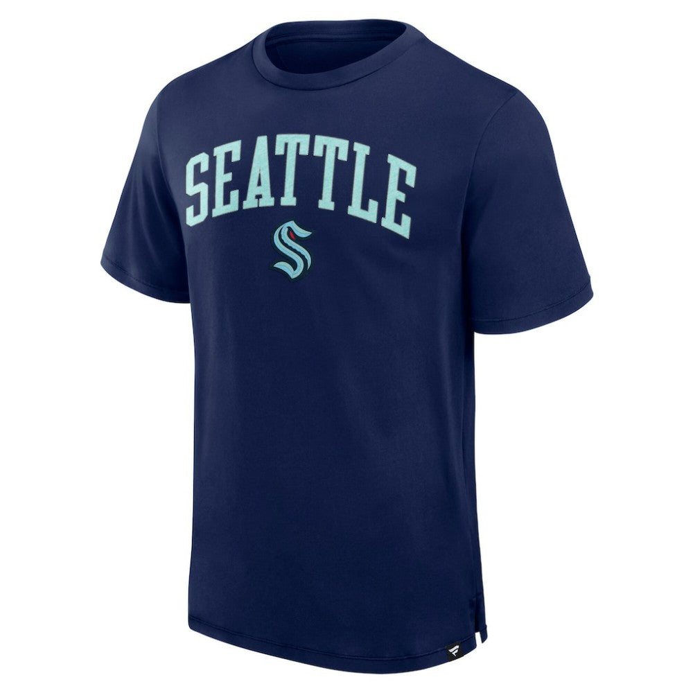 NHL Navy Seattle Kraken Fanatics Elevated Pima T-Shirt