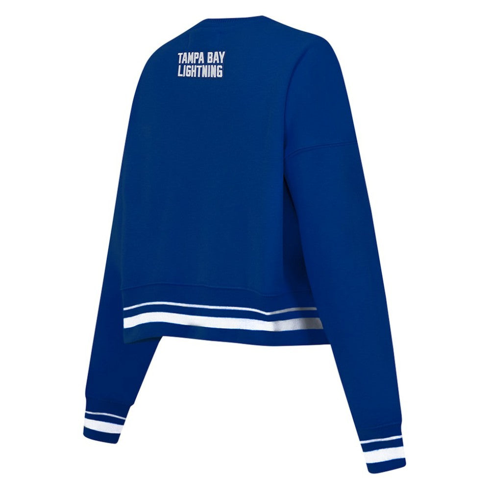 NHL Blue Tampa Bay Lightning Pro Standard Women's Area Code Cropped Pullover Sweatshirt