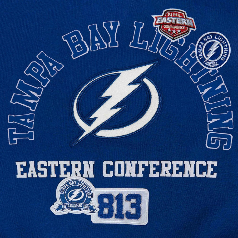 NHL Blue Tampa Bay Lightning Pro Standard Women's Area Code Cropped Pullover Sweatshirt