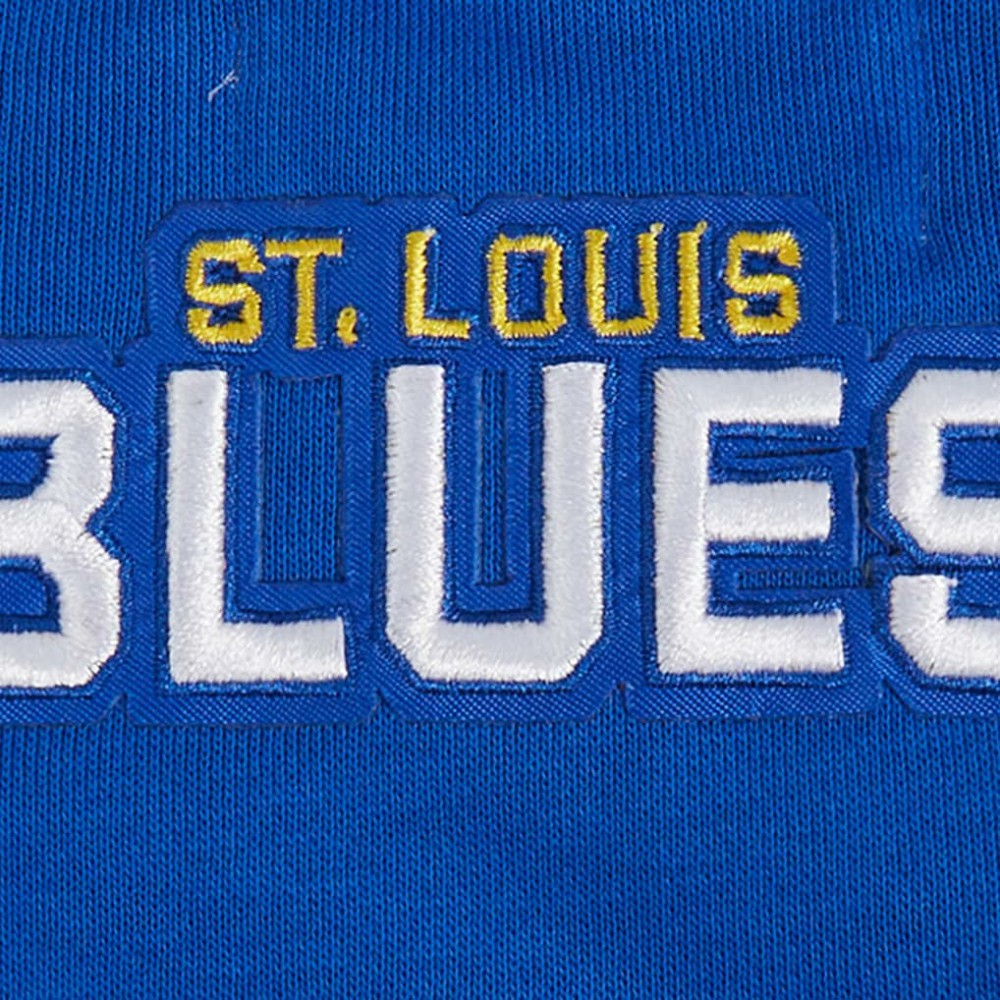 NHL Blue St. Louis Blues Pro Standard Women's Area Code Cropped Pullover Sweatshirt