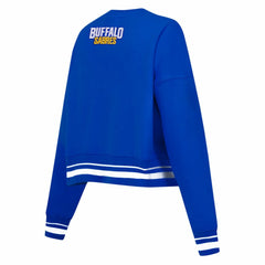 NHL Royal Buffalo Sabres Pro Standard Women's Area Code Cropped Pullover Sweatshirt