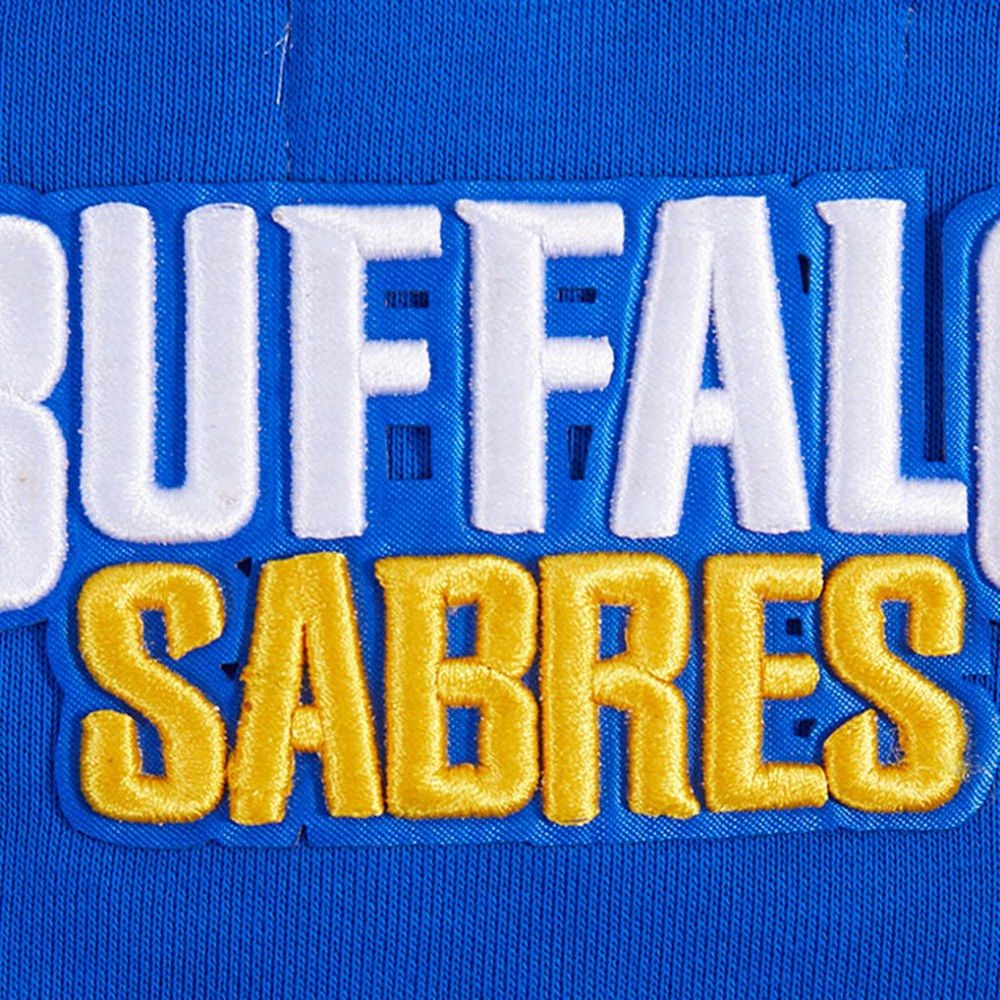 NHL Royal Buffalo Sabres Pro Standard Women's Area Code Cropped Pullover Sweatshirt