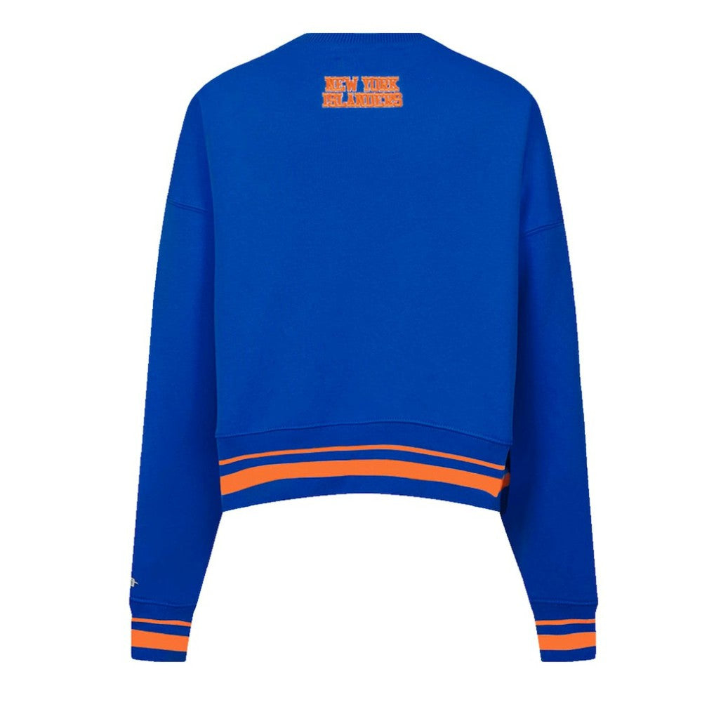 NHL Royal New York Islanders Pro Standard Women's Area Code Cropped Pullover Sweatshirt