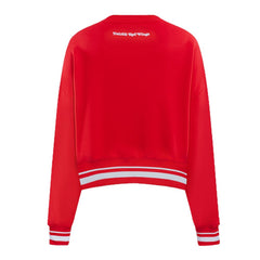 NHL Red Detroit Red Wings Pro Standard Women's Area Code Cropped Pullover Sweatshirt