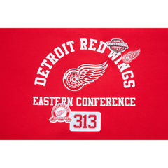NHL Red Detroit Red Wings Pro Standard Women's Area Code Cropped Pullover Sweatshirt