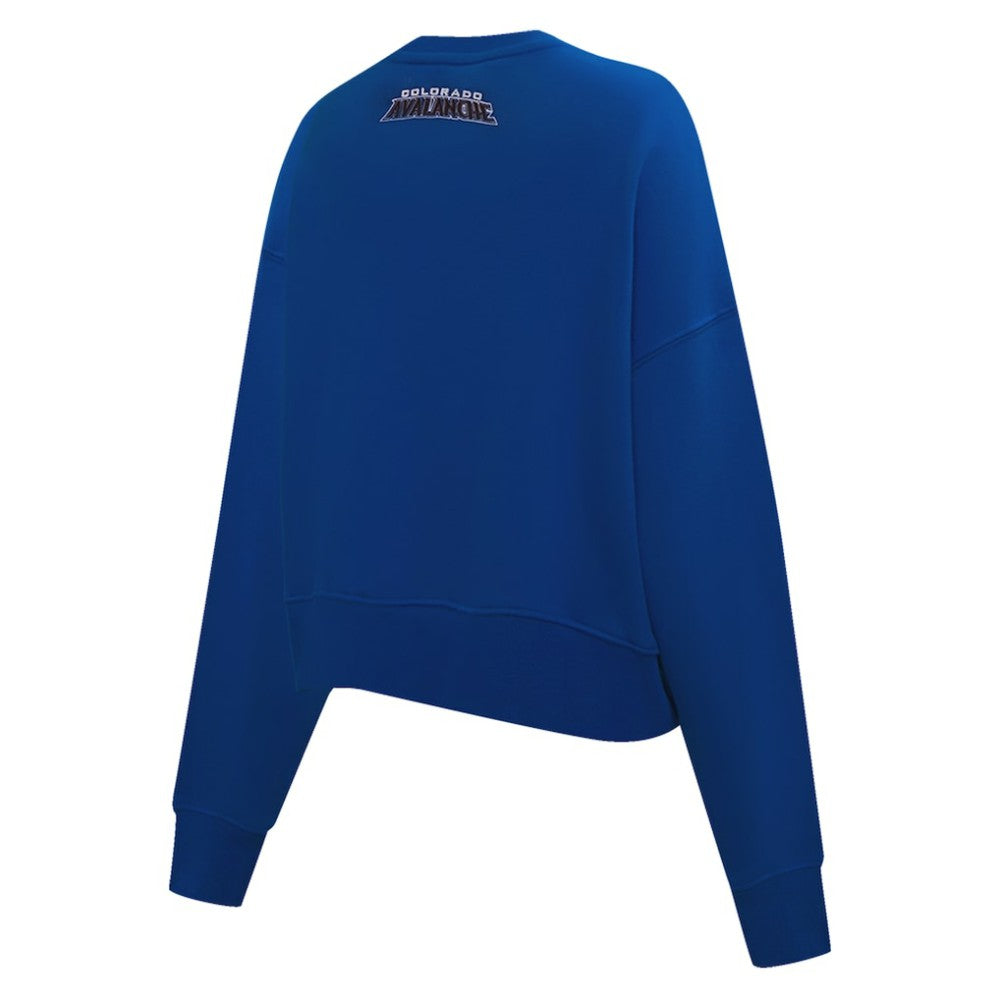 NHL Blue Colorado Avalanche Pro Standard Women's Area Code Cropped Pullover Sweatshirt