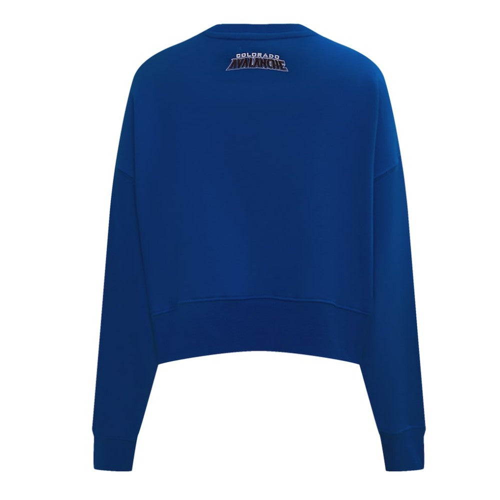 NHL Blue Colorado Avalanche Pro Standard Women's Area Code Cropped Pullover Sweatshirt