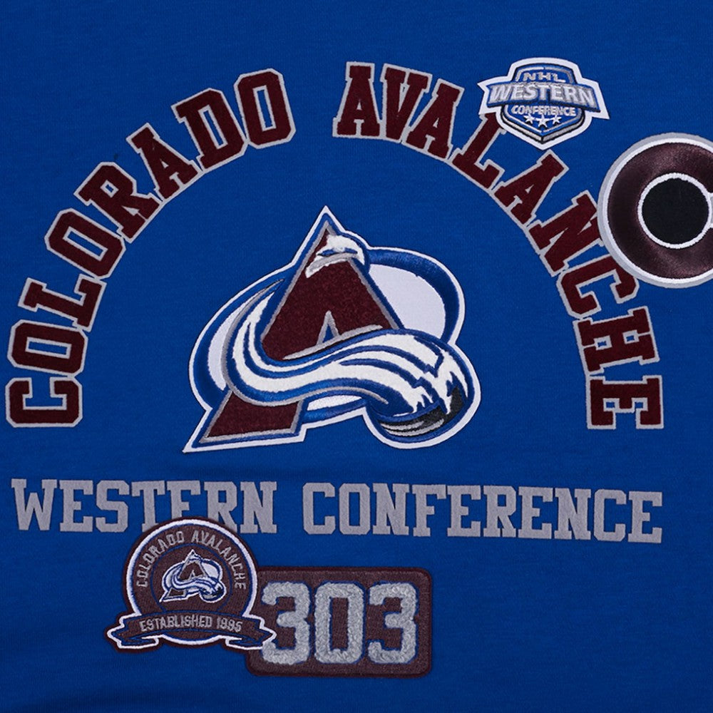 NHL Blue Colorado Avalanche Pro Standard Women's Area Code Cropped Pullover Sweatshirt