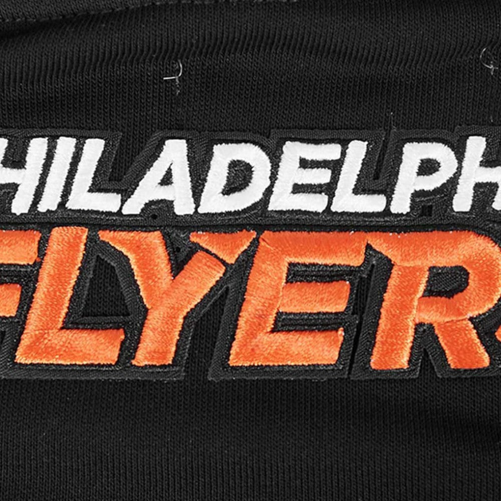 NHL Black Philadelphia Flyers Pro Standard Women's Area Code Cropped Pullover Sweatshirt