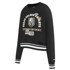 NHL Black Vegas Golden Knights Pro Standard Women's Area Code Cropped Pullover Sweatshirt