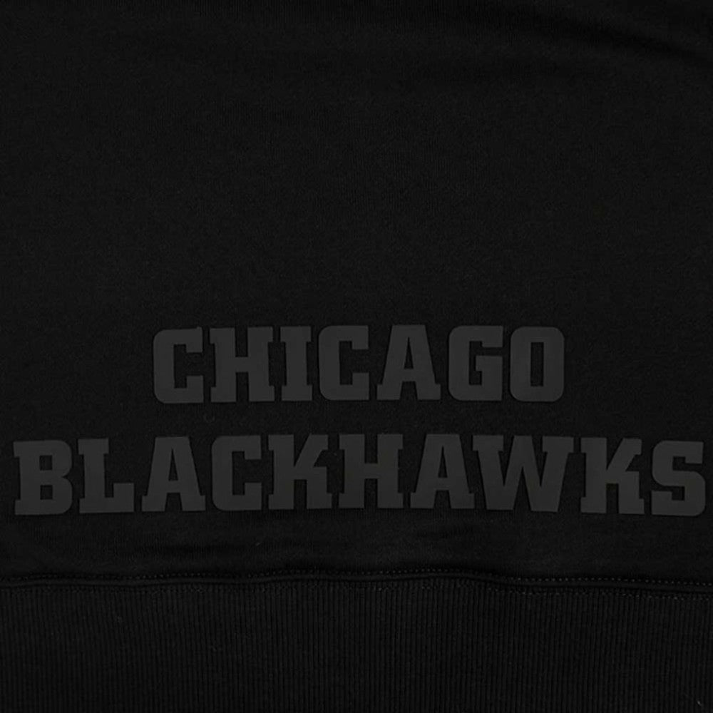 NHL Black Chicago Blackhawks Pro Standard Women's Jewels Cropped Pullover Hoodie