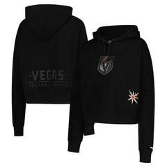 NHL Black Vegas Golden Knights Pro Standard Women's Jewels Cropped Pullover Hoodie
