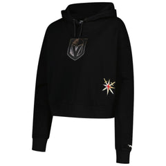 NHL Black Vegas Golden Knights Pro Standard Women's Jewels Cropped Pullover Hoodie
