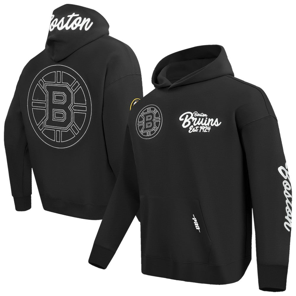 NHL Black Boston Bruins Pro Standard Paint the City Pullover Hoodie
