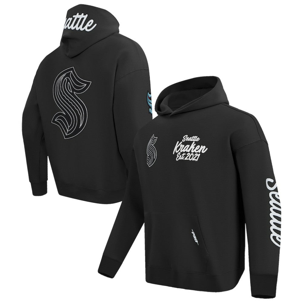 NHL Black Seattle Kraken Pro Standard Paint the City Pullover Hoodie