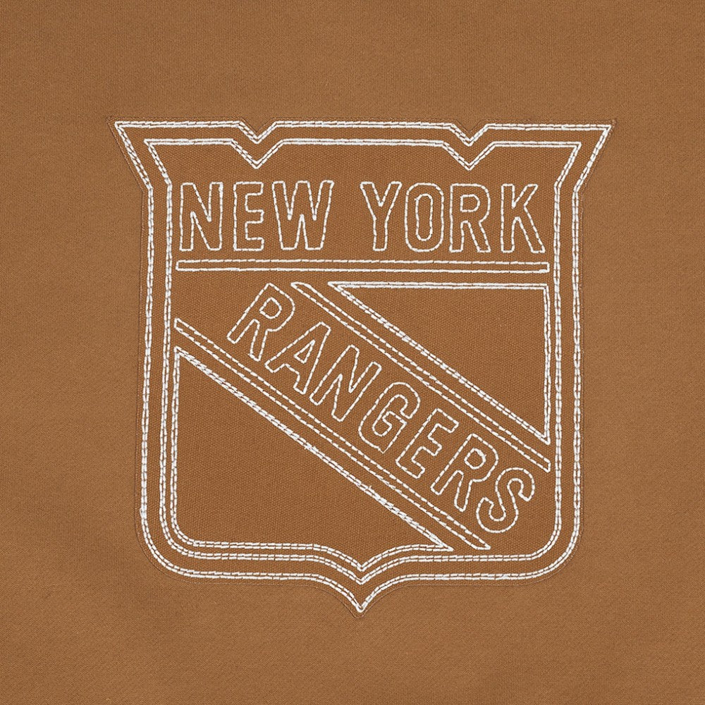 NHL Brown New York Rangers Pro Standard Paint the City Pullover Sweatshirt