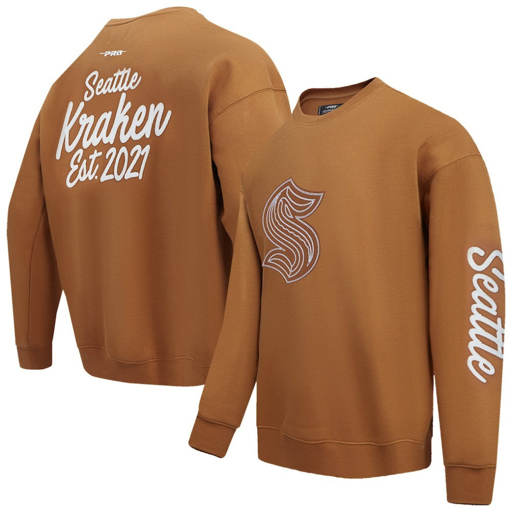 NHL Brown Seattle Kraken Pro Standard Paint the City Pullover Sweatshirt