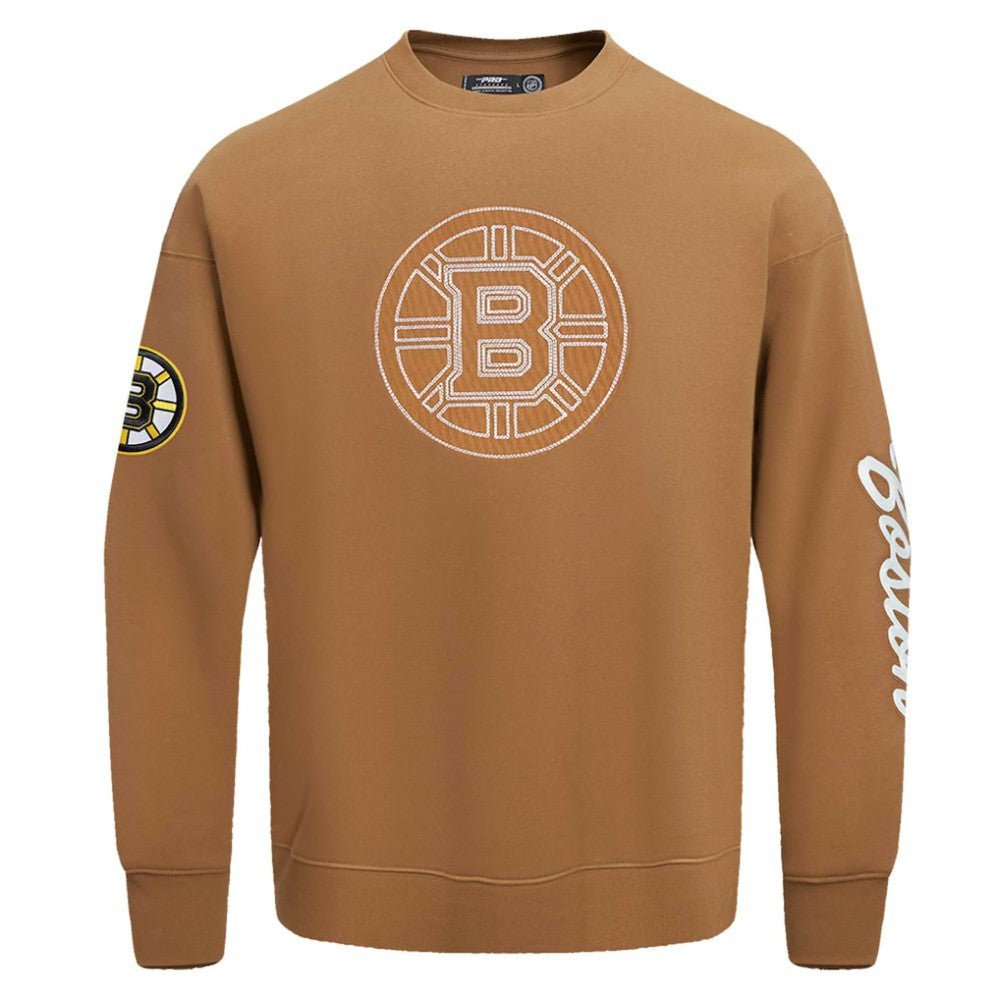 NHL Brown Boston Bruins Pro Standard Paint the City Pullover Sweatshirt
