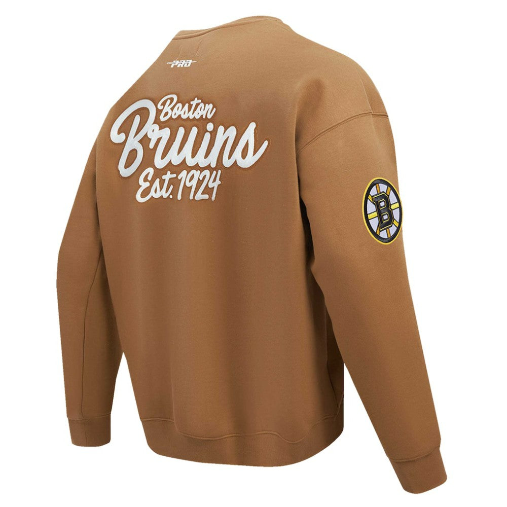 NHL Brown Boston Bruins Pro Standard Paint the City Pullover Sweatshirt