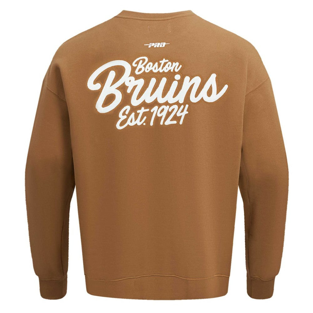 NHL Brown Boston Bruins Pro Standard Paint the City Pullover Sweatshirt