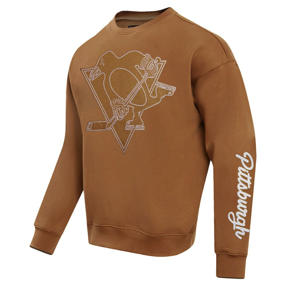 NHL Brown Pittsburgh Penguins Pro Standard Paint the City Pullover Sweatshirt