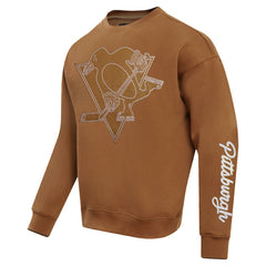 NHL Brown Pittsburgh Penguins Pro Standard Paint the City Pullover Sweatshirt