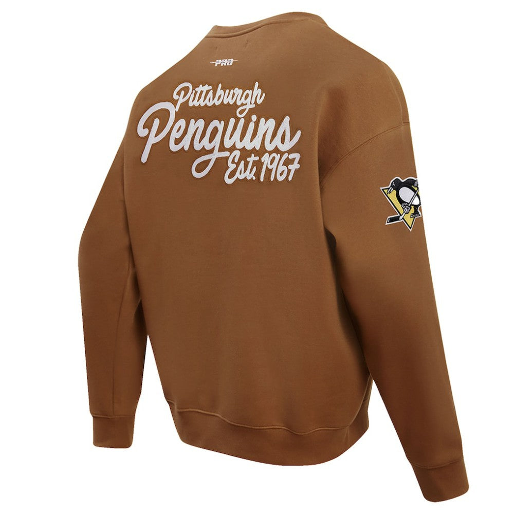 NHL Brown Pittsburgh Penguins Pro Standard Paint the City Pullover Sweatshirt
