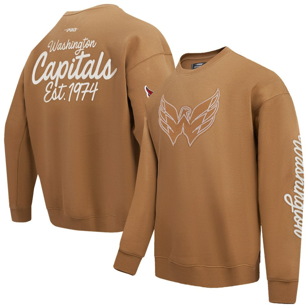 NHL Brown Washington Capitals Pro Standard Paint the City Pullover Sweatshirt
