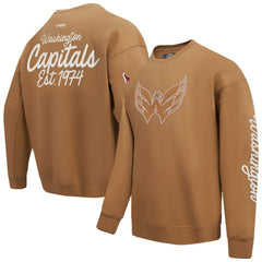 NHL Brown Washington Capitals Pro Standard Paint the City Pullover Sweatshirt