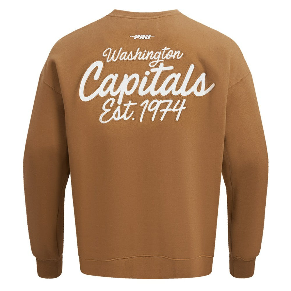 NHL Brown Washington Capitals Pro Standard Paint the City Pullover Sweatshirt