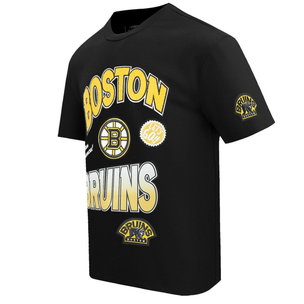 NHL Black Boston Bruins Pro Standard Turn It Up T-Shirt