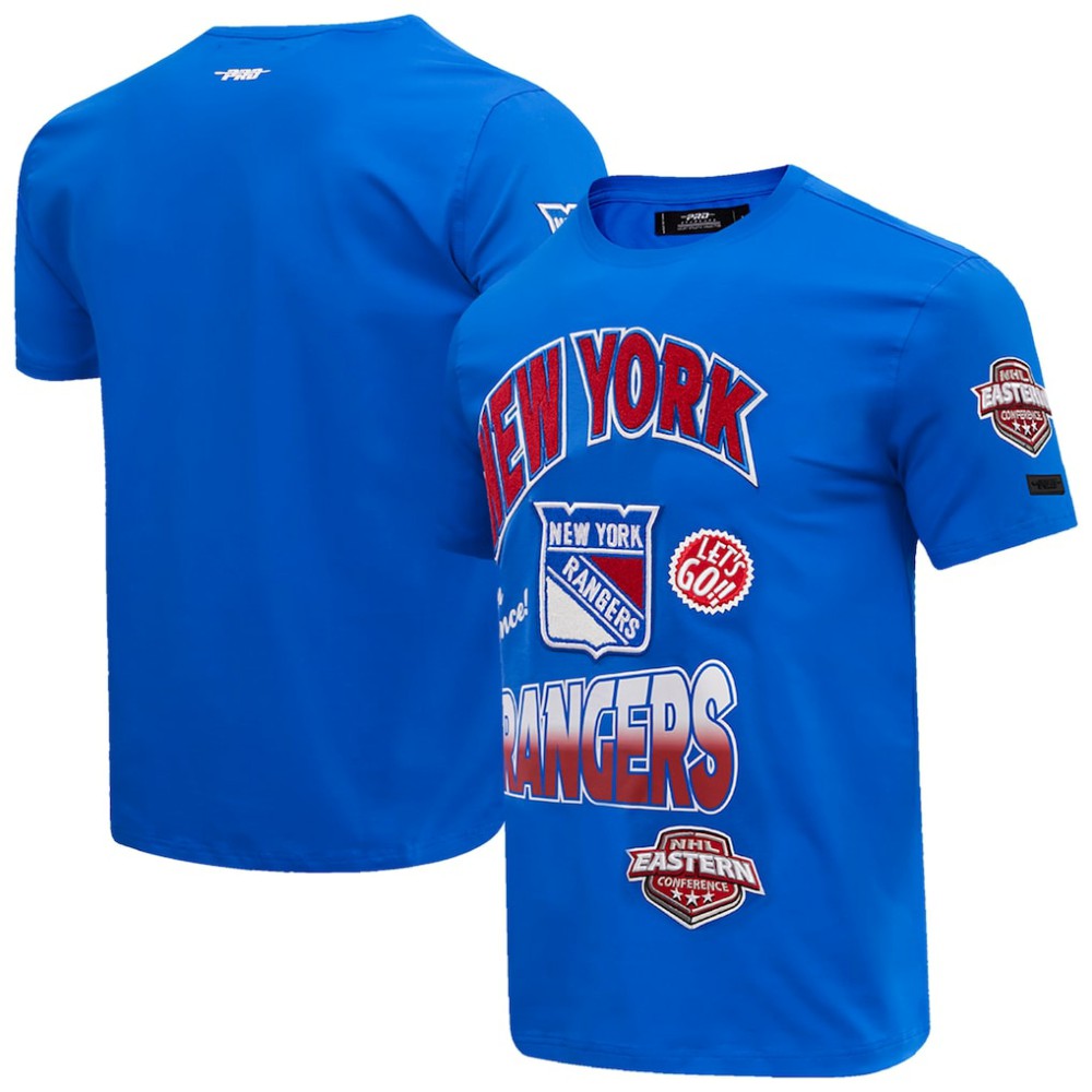 NHL Blue New York Rangers Pro Standard Turn It Up T-Shirt