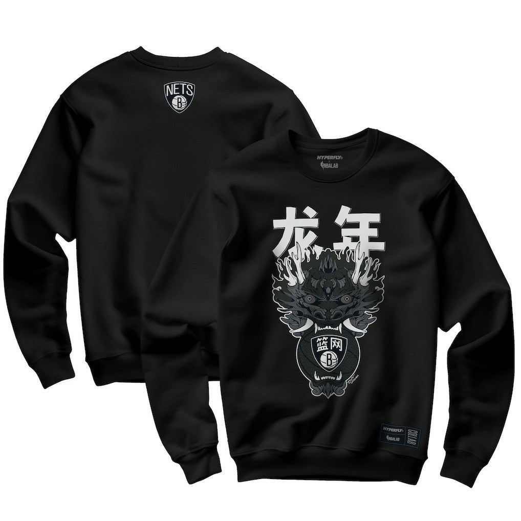 NBA Brooklyn Nets Hyperfly Unisex Year of the Dragon Lunar New Year Collection Pullover Sweatshirt