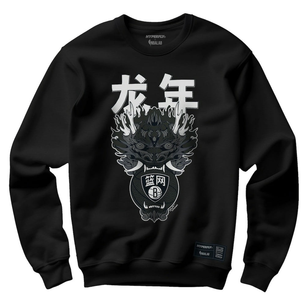 NBA Brooklyn Nets Hyperfly Unisex Year of the Dragon Lunar New Year Collection Pullover Sweatshirt