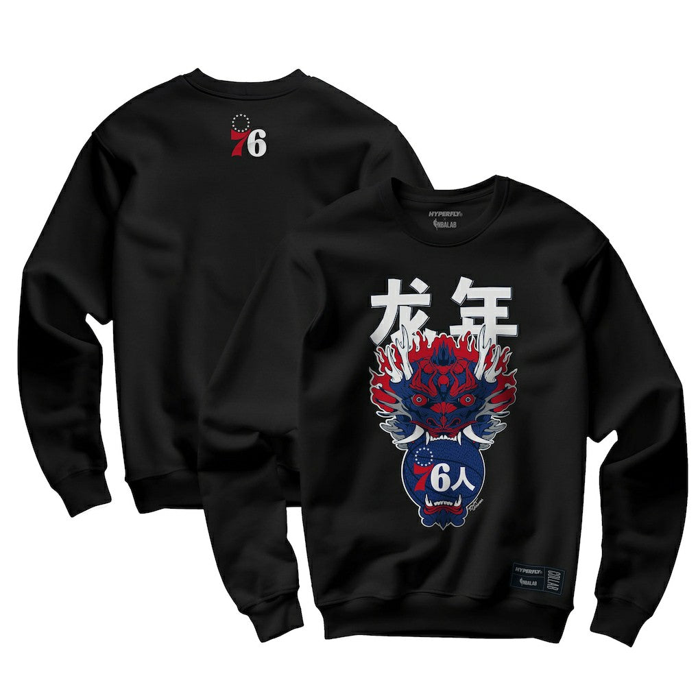 NBA Philadelphia 76ers Hyperfly Unisex Year of the Dragon Lunar New Year Collection Pullover Sweatshirt