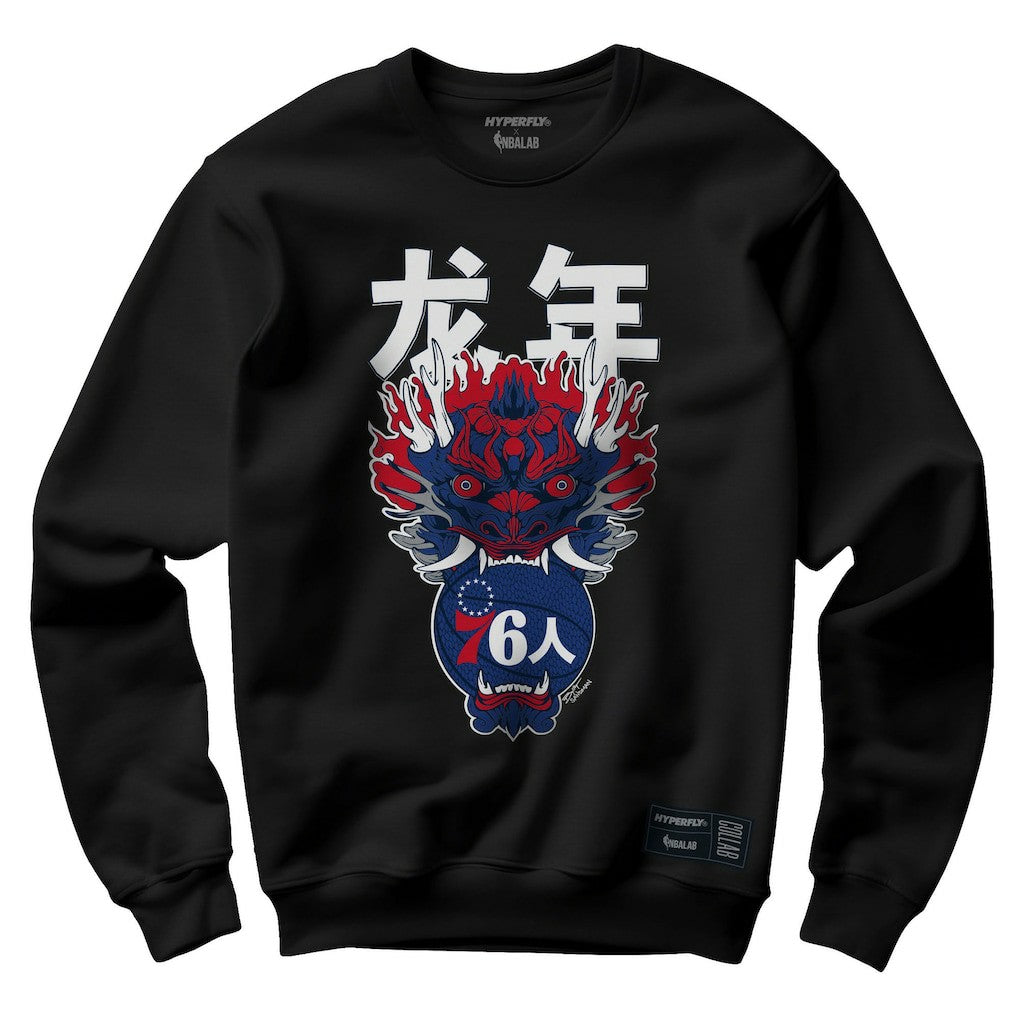NBA Philadelphia 76ers Hyperfly Unisex Year of the Dragon Lunar New Year Collection Pullover Sweatshirt