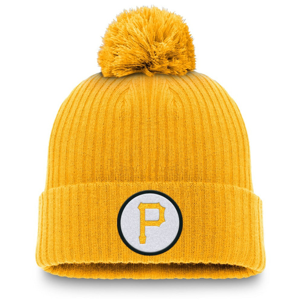 MLB Pittsburgh Pirates Nike Cooperstown Collection Patch Cuffed Knit Hat with Pom
