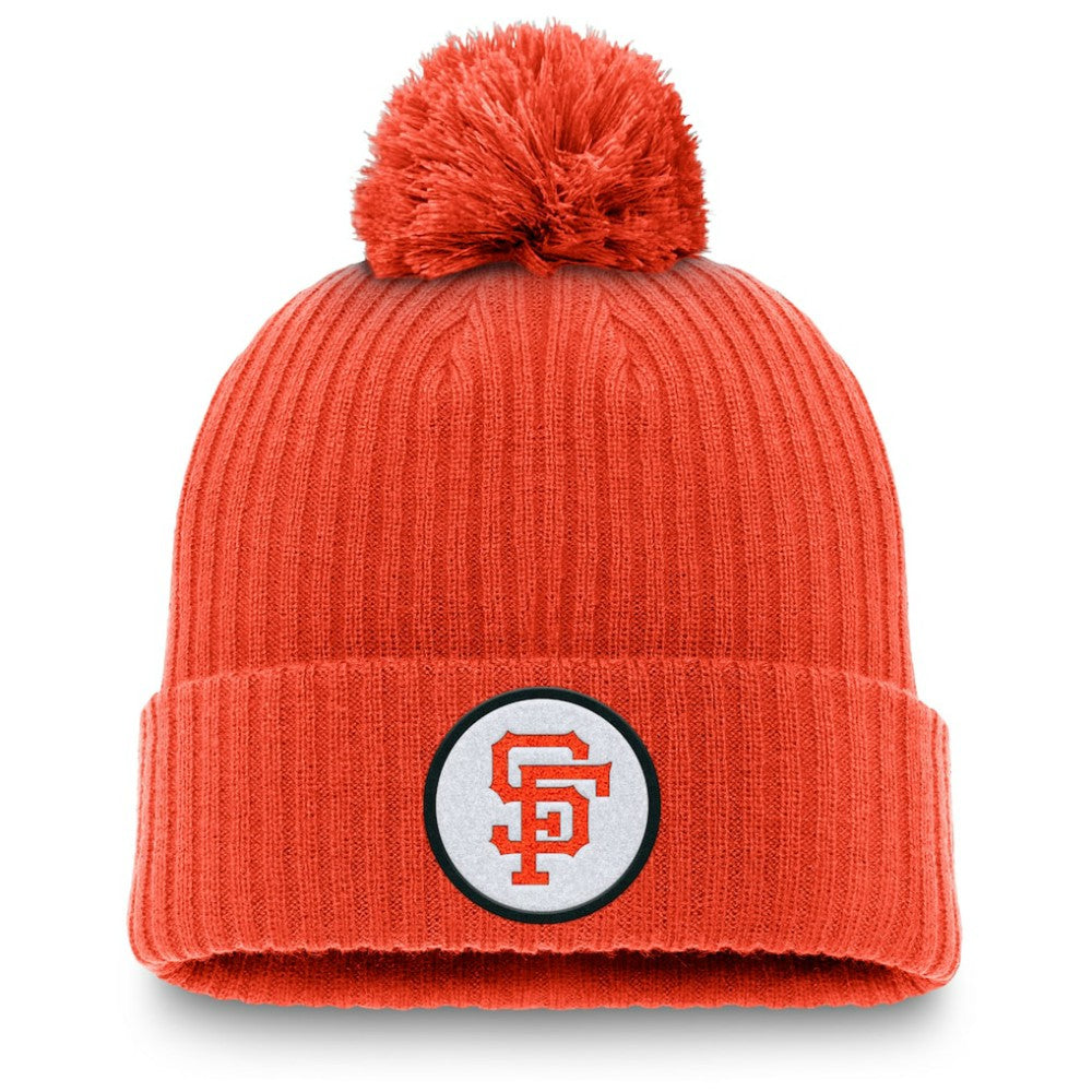 MLB San Francisco Giants Nike Cooperstown Collection Patch Cuffed Knit Hat with Pom