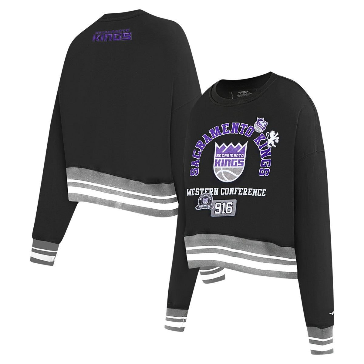 NBA Sacramento Kings Pro Standard Women's Area Code Cropped Pullover Sweatshirt