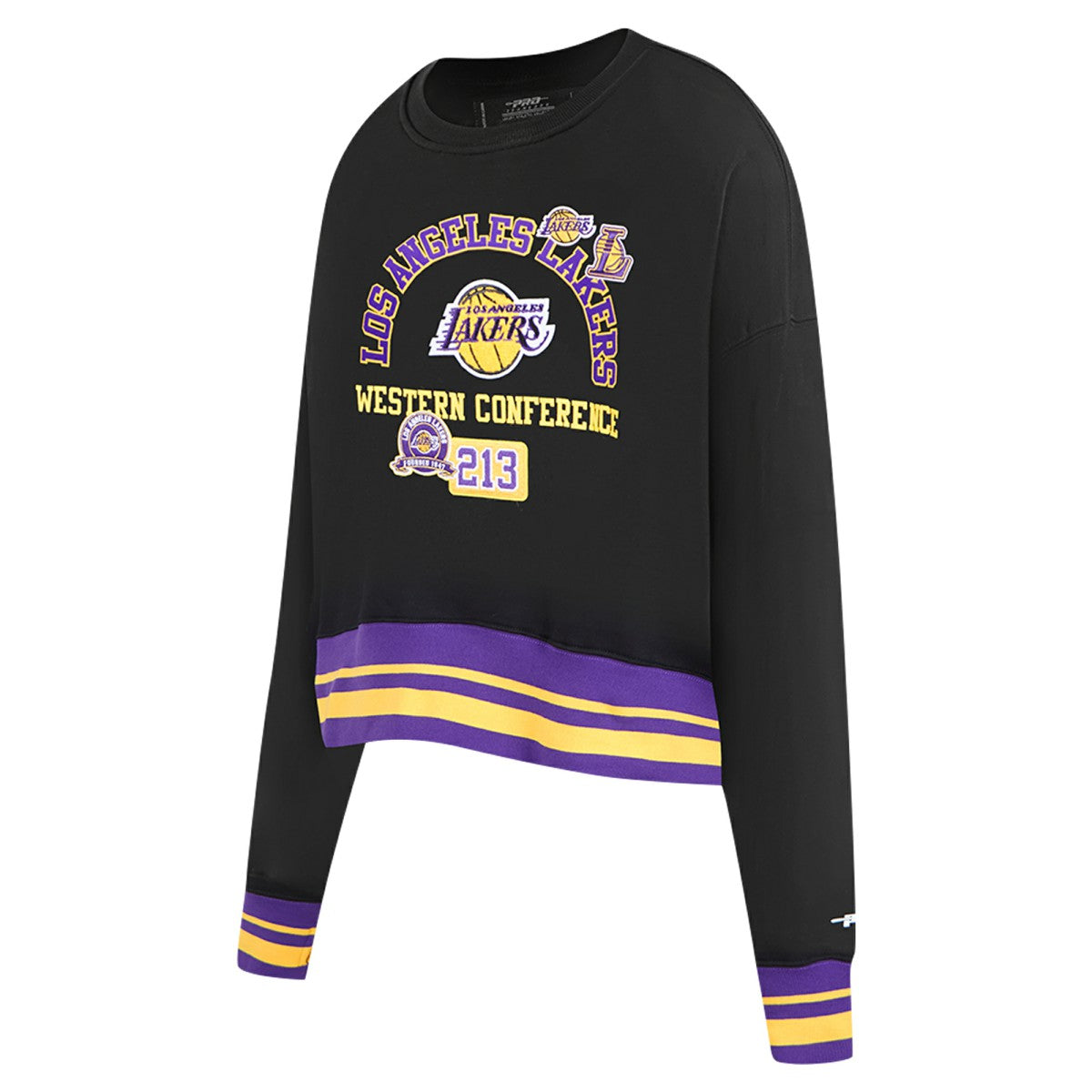 NBA Los Angeles Lakers Pro Standard Women's Area Code Cropped Pullover Sweatshirt