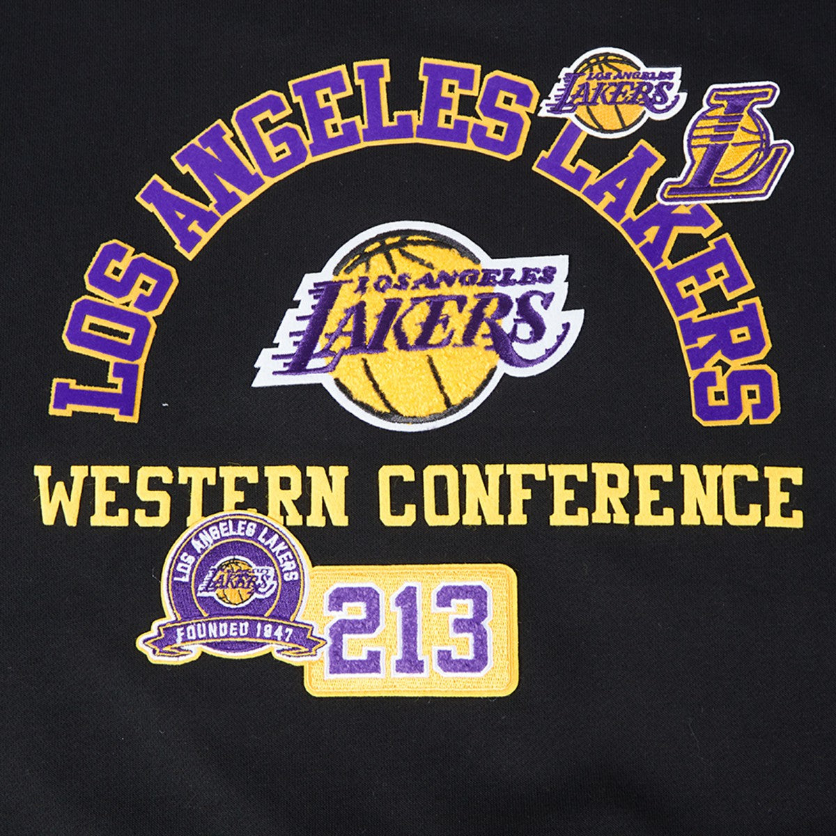 NBA Los Angeles Lakers Pro Standard Women's Area Code Cropped Pullover Sweatshirt