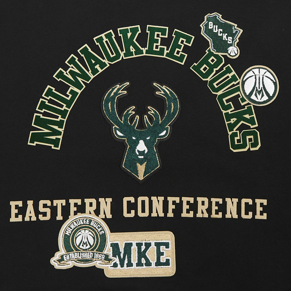 NBA Milwaukee Bucks Pro Standard Women's Area Code Cropped Pullover Sweatshirt