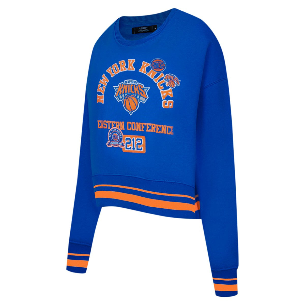 NBA New York Knicks Pro Standard Women's Area Code Cropped Pullover Sweatshirt