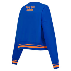 NBA New York Knicks Pro Standard Women's Area Code Cropped Pullover Sweatshirt