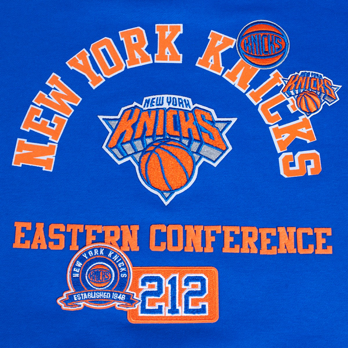 NBA New York Knicks Pro Standard Women's Area Code Cropped Pullover Sweatshirt