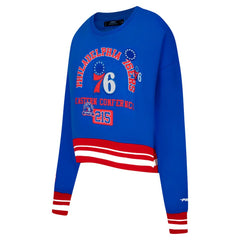 NBA Philadelphia 76ers Pro Standard Women's Area Code Cropped Pullover Sweatshirt