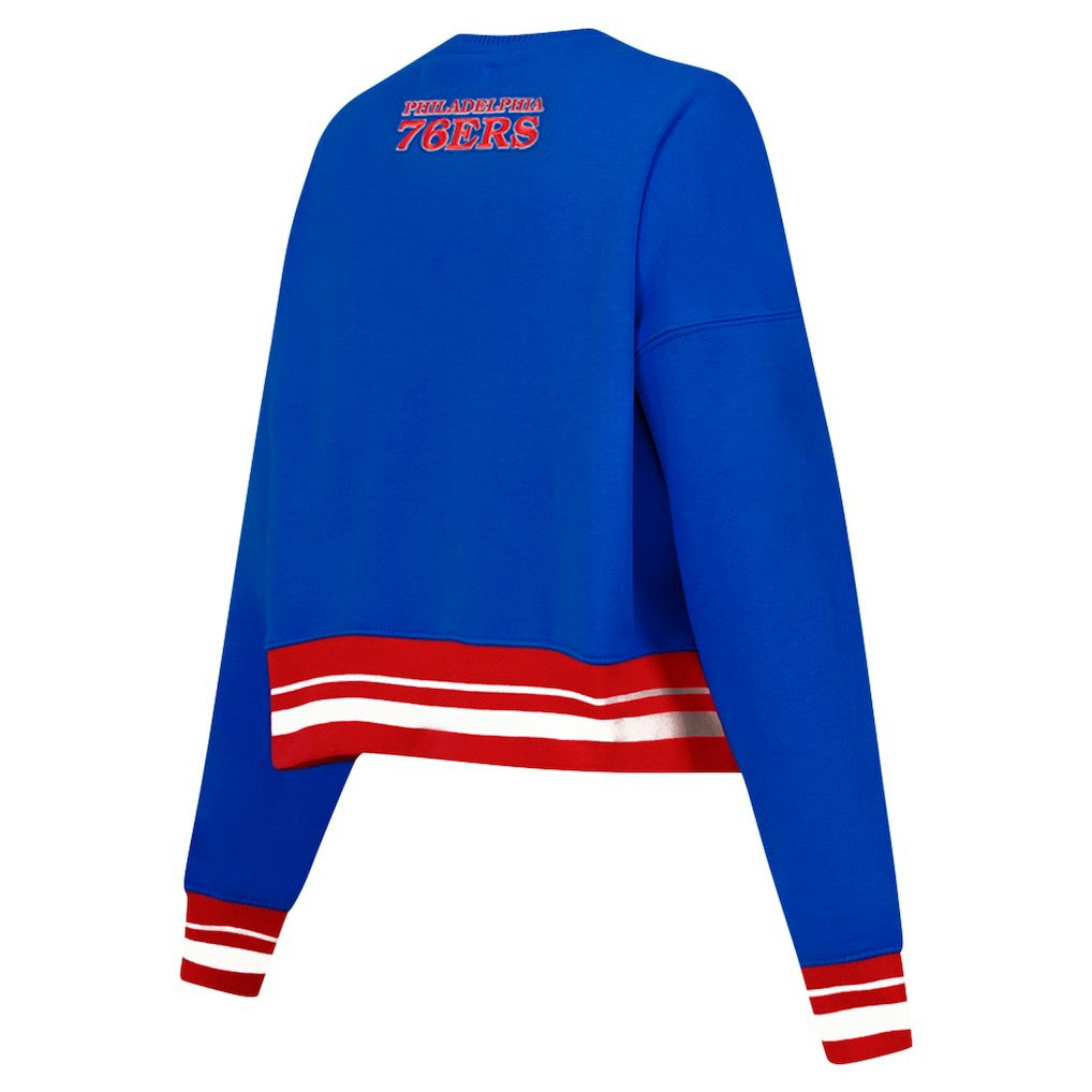 NBA Philadelphia 76ers Pro Standard Women's Area Code Cropped Pullover Sweatshirt