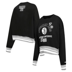 NBA Brooklyn Nets Pro Standard Women's Area Code Cropped Pullover Sweatshirt