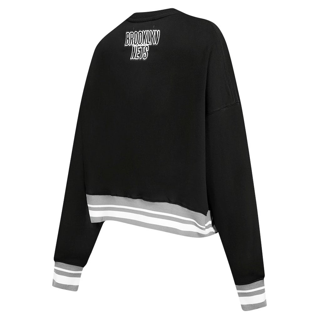 NBA Brooklyn Nets Pro Standard Women's Area Code Cropped Pullover Sweatshirt
