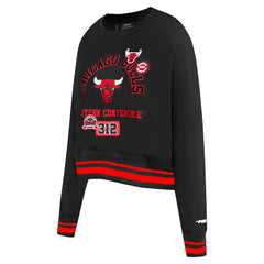 NBA Chicago Bulls Pro Standard Women's Area Code Cropped Pullover Sweatshirt